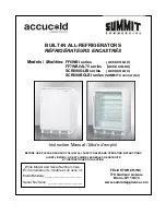 Summit Commercial accucold AL75 Series Instruction Manual preview