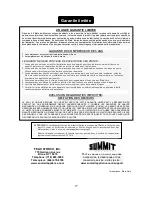 Preview for 28 page of Summit Commercial Accucold FF6BI Series Instruction Manual