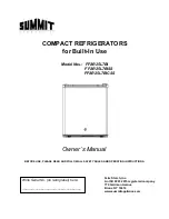 Preview for 1 page of Summit Commercial FFAR25L7BI Owner'S Manual