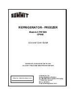 Summit CP962 Use And Care Manual preview