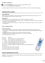 Preview for 13 page of SUN AMEX LAMPA 1800 User Manual