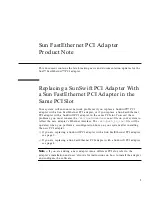 Preview for 3 page of Sun Microsystems Ethernet PCI Adapter Product Note