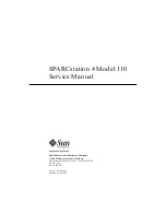 Preview for 1 page of Sun Microsystems SPARCstation 4 110 Service Manual