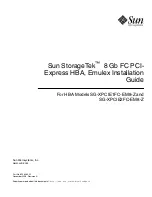 Preview for 1 page of Sun Microsystems StorageTek SG-XPCIE1FC-EM8-Z Installation Manual