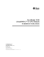 Preview for 1 page of Sun Microsystems Sun Blade 1000 Cpu Module Installation Instructions