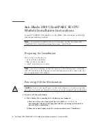 Preview for 14 page of Sun Microsystems Sun Blade 1000 Cpu Module Installation Instructions