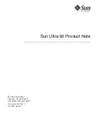 Preview for 1 page of Sun Microsystems Sun Ultra 60 Product Notes