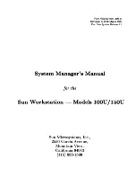 Preview for 1 page of Sun Microsystems Workstation 100U System Manager'S Manual