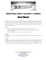 Sunforce INDUSTRIAL DECOY SECURITY CAMERA User Manual preview