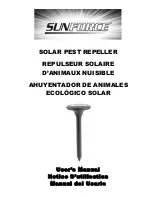 Sunforce SOLAR PEST REPELLER User Manual preview