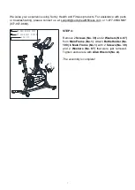 Preview for 8 page of Sunny Health & Fitness SF-B1970 User Manual