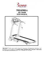 Preview for 1 page of Sunny Health & Fitness SF-T4400 User Manual