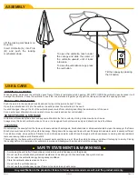 Preview for 2 page of Sunnydaze Decor Beach Umbrella Instructions