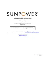 Preview for 1 page of SunPower SPR-E18-295-COM Safety And Installation Instructions Manual