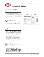 Preview for 4 page of SUNPRO D2FL20 Installer'S Manual