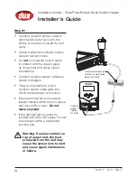 Preview for 20 page of SUNPRO D2FL20 Installer'S Manual