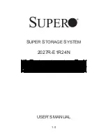 Preview for 1 page of Supero 2027R-E1R24N User Manual