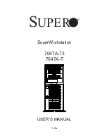 Preview for 1 page of Supero 7047A-73 User Manual