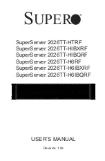 Preview for 1 page of Supero SuperServer 2026TT-H6IBQRF User Manual