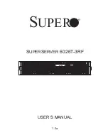 Supero SUPERSERVER 6026T-3RF User Manual preview