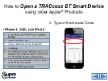 Preview for 3 page of Supra TRACcess BT Smart Device Manual