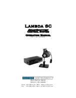 Sutter Instrument SmartShutter Lambda SC Operation Manual preview