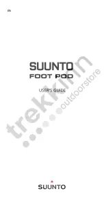 Suunto foot pod User Manual preview