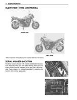 Preview for 9 page of Suzuki GSX1400 Service Manual