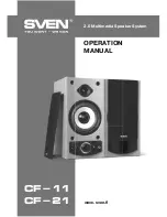 Preview for 1 page of Sven CF-11 Operation Manual