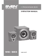 Sven MS-920 Operation Manual preview