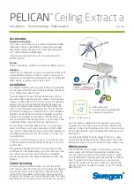 Swegon PELICAN Ceiling Extract a Installation, Commissioning Maintenance preview