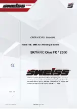 Sweiss SKYARC 2050 FX Operator'S Manual preview