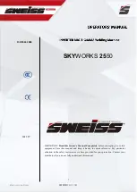 Preview for 1 page of Sweiss SKYWORKS 2550 Operator'S Manual