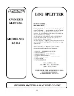 Preview for 12 page of Swisher LS412 Owner'S Manual