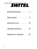 Preview for 2 page of switel DC68x Operating Instructions Manual