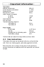 Preview for 42 page of switel WT117 Operating Instructions Manual