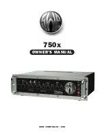 SWR 750x Bass Amplifier 750x Owner'S Manual preview