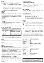 Preview for 2 page of Sygonix 2249702 Operating Instructions Manual