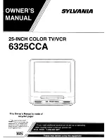 Sylvania 6325CCA Owner'S Manual preview