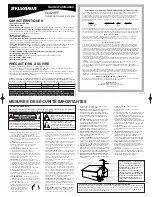 Preview for 5 page of Sylvania C6420FF Owner'S Manual