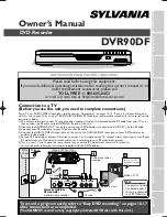 Preview for 3 page of Sylvania DVR90DF Owner'S Manual