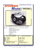 Preview for 1 page of Sylvania SRCD4400 Specification Sheet