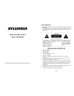 Preview for 1 page of Sylvania SRCD804BT Instructions Manual