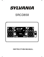 Preview for 1 page of Sylvania SRCD858 Instruction Manual