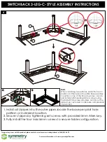 Preview for 5 page of Symmetry SWITCHBACK 3-LEG-C-STYLE Assembly Instructions Manual