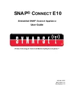 Synapse SNAP Connect E10 User Manual preview