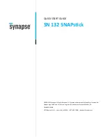 Synapse SNAPstick SN 132 Quick Start Manual preview