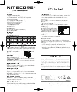 Preview for 2 page of Sysmax NITECORE NU25 User Manual