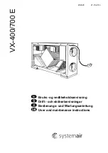 SystemAir VX-700 E User And Maintenance Instructions preview