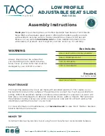 Taco Marine M20-1013A Assembly Instructions preview